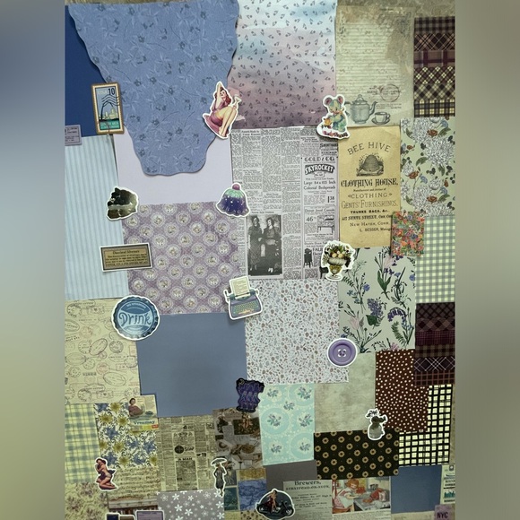Junk Journal Ephemera Kit: Mixed Retro - Pinup Purple Edition - Picture 5 of 10